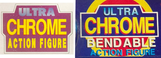 Two logos side-by-side: Ultra Chrome Action Figure & Ultra Chrome Bendable Action Figure